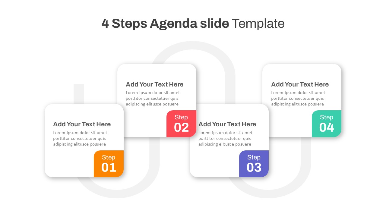 4 Step Agenda Slides PowerPoint