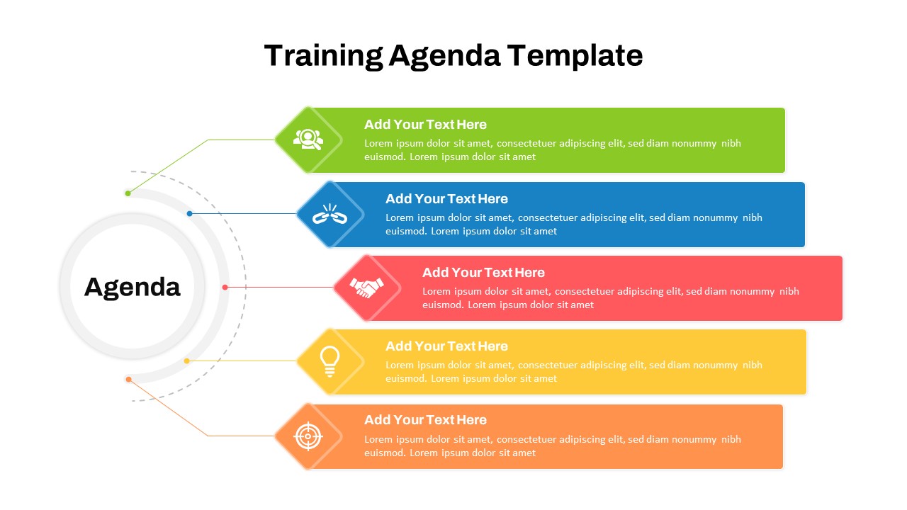 5 Point Training Agenda Slide For Presentation