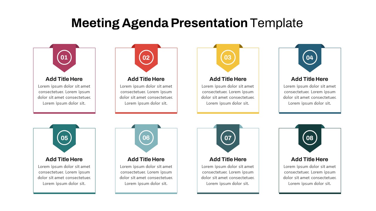 8 Points Meeting Agenda PPT Template