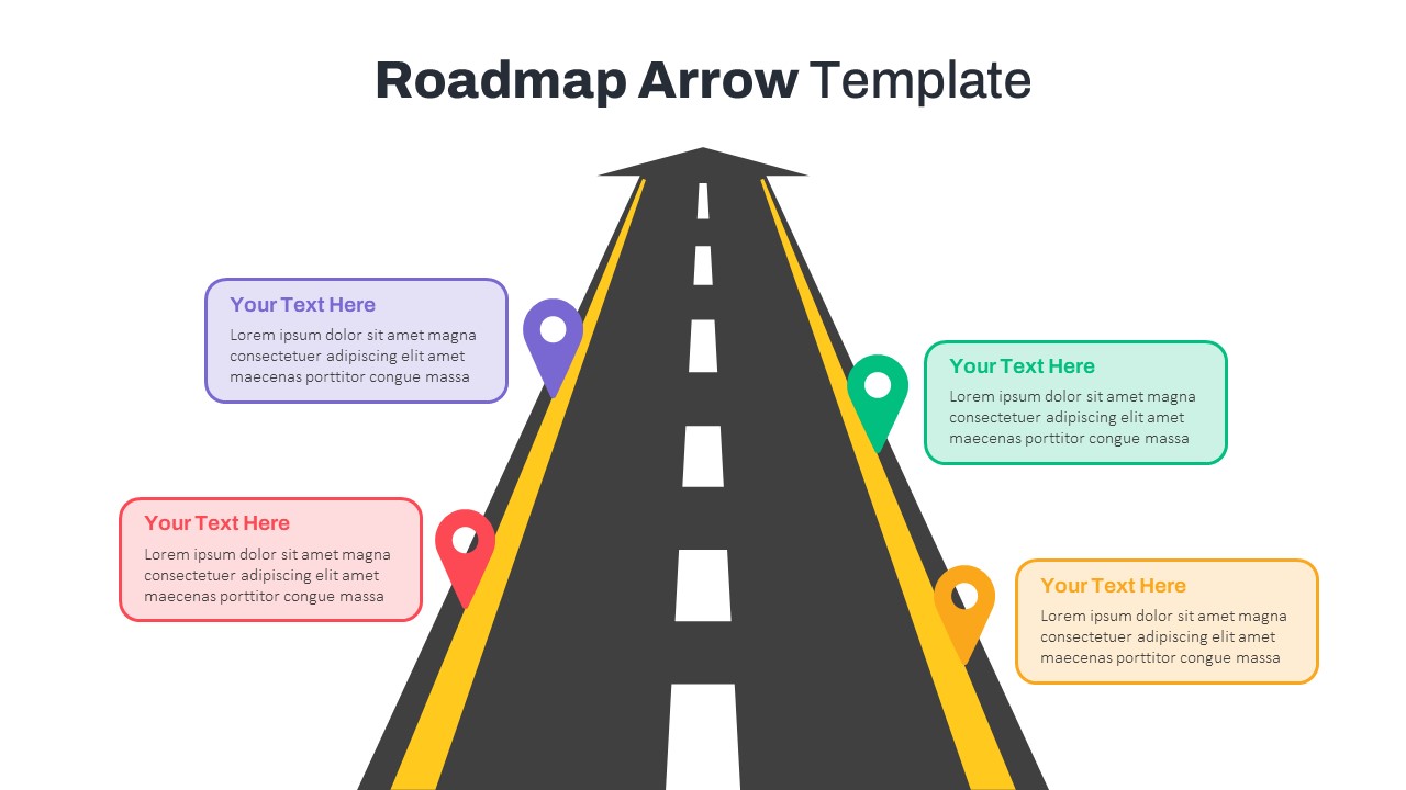 Arrow Roadmap Template PowerPoint Free Download