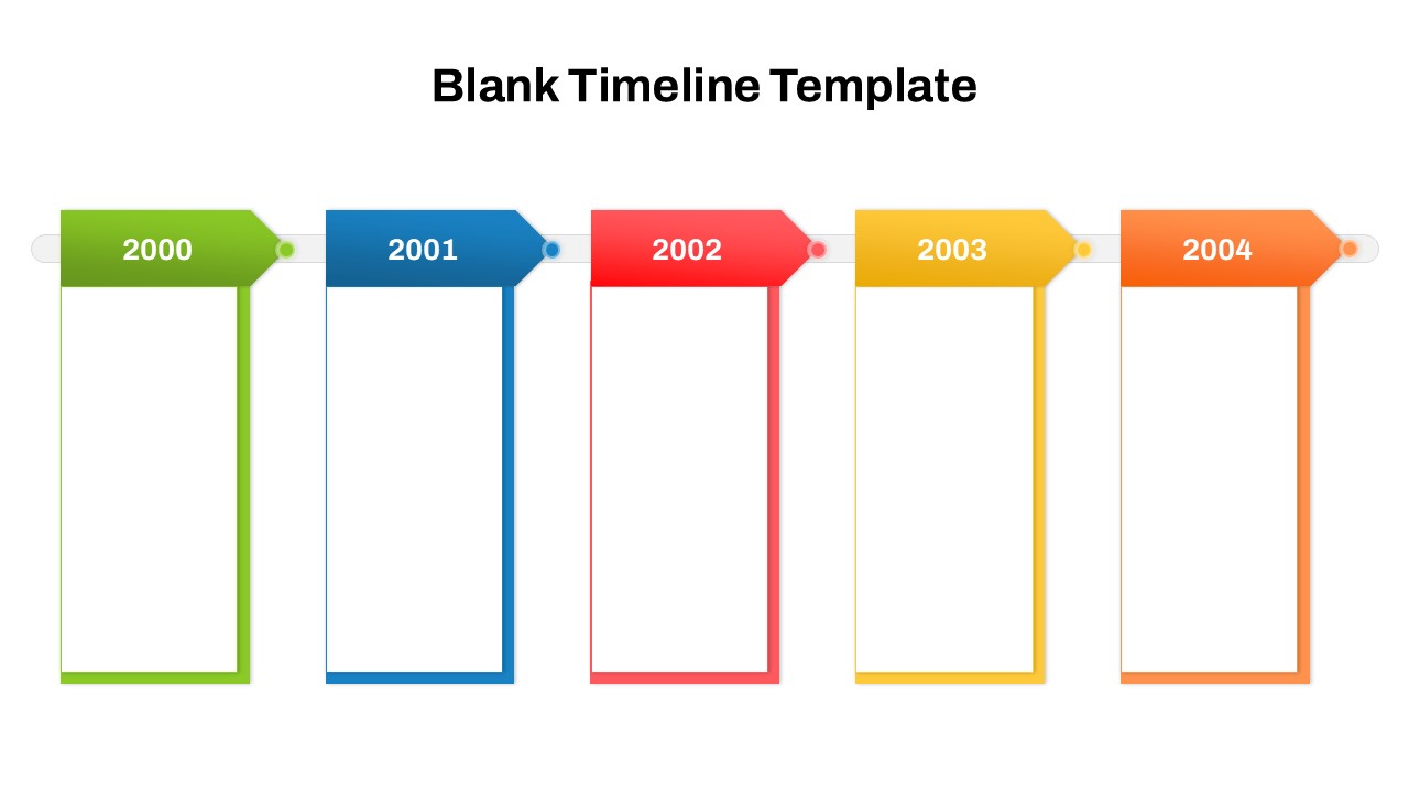 Blank Timeline Charts PowerPoint Template