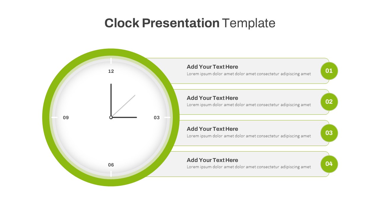 Clock Diagram Presentation Template for PowerPoint and Google Slides ...