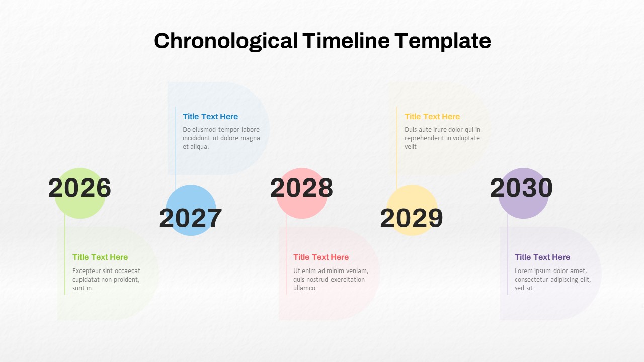 Colorful PowerPoint Chronology Template