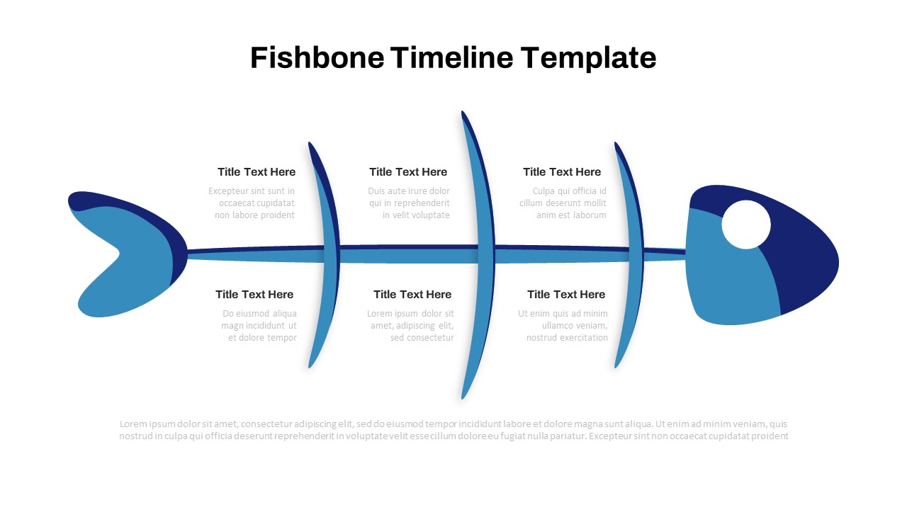 Fishbone Timeline Slides For PowerPoint