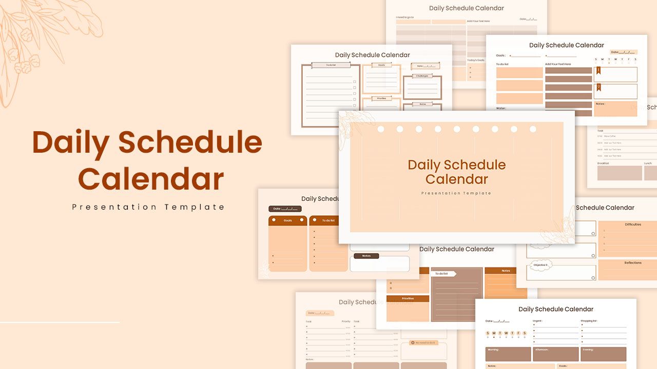 Free Daily Schedule Calendar Template For PowerPoint Google Slides Featured Image