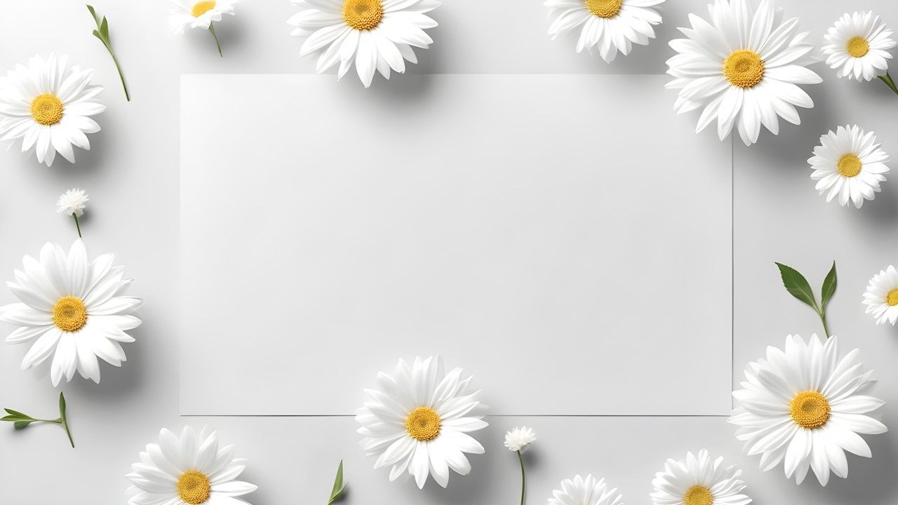 Free Floral Daisy Theme Background Presentation Slide For PowerPoint