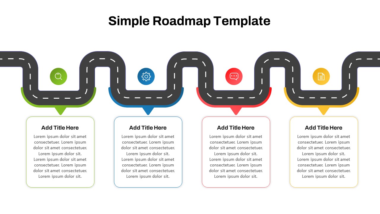 Free Simple Roadmap On PowerPoint