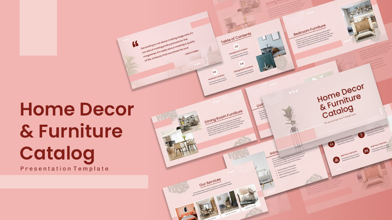 Home Décor & Furniture PowerPoint Catalog Templates Featured Image