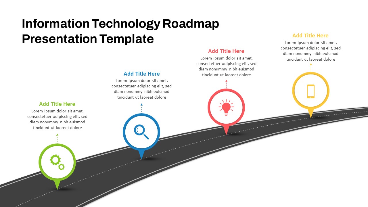 Information Technology Roadmap PPT Slide