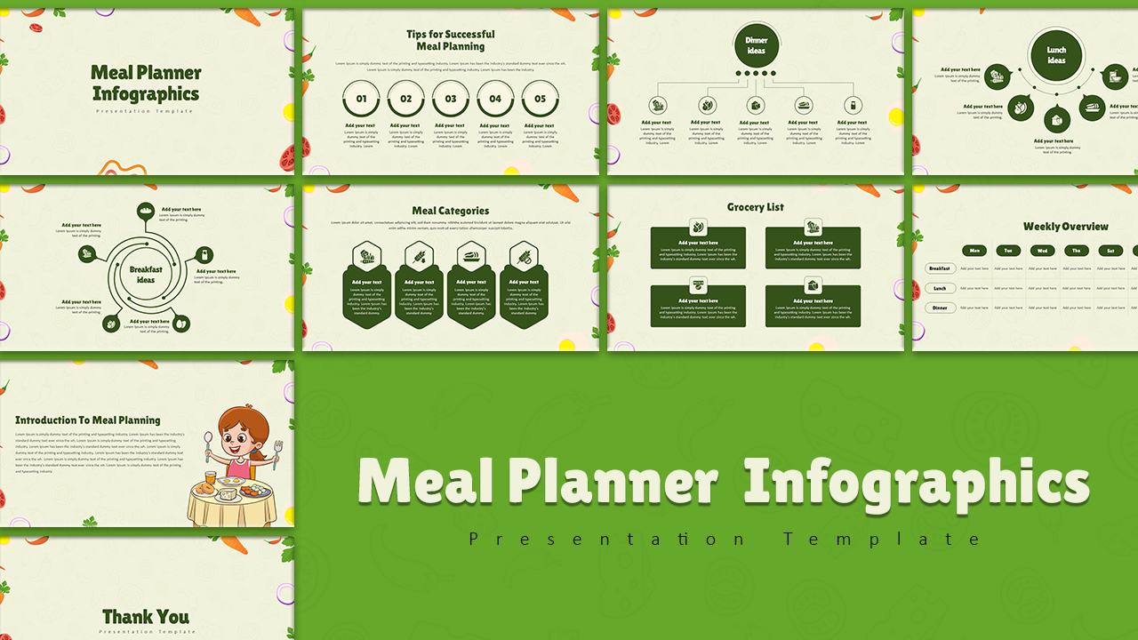 Meal Planning PowerPoint Presentation Infographics Template