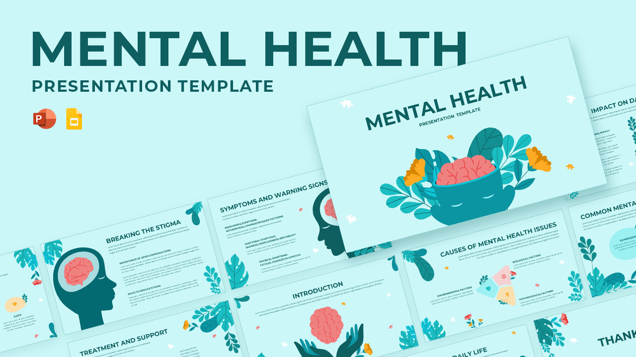 Mental Health PowerPoint Template and Google Slides