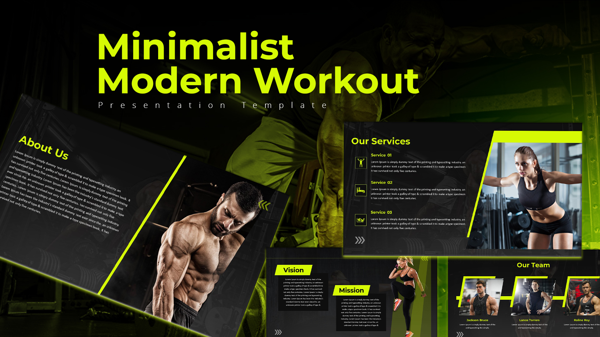 Minimalist Modern Workout PowerPoint Presentation Templates Featured Image