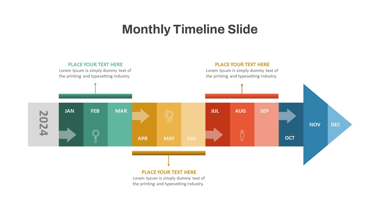 Monthly Timeline Template PowerPoint