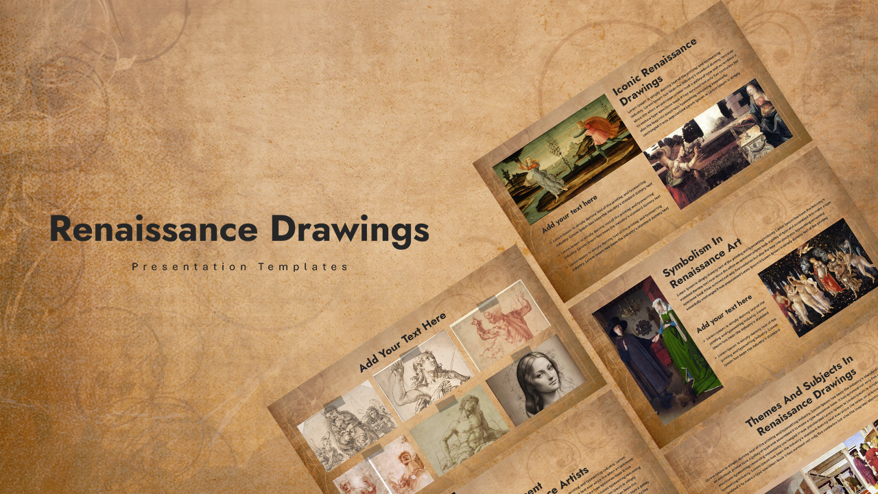 Vintage Style Renaissance Drawing Presentation Templates Featured Image