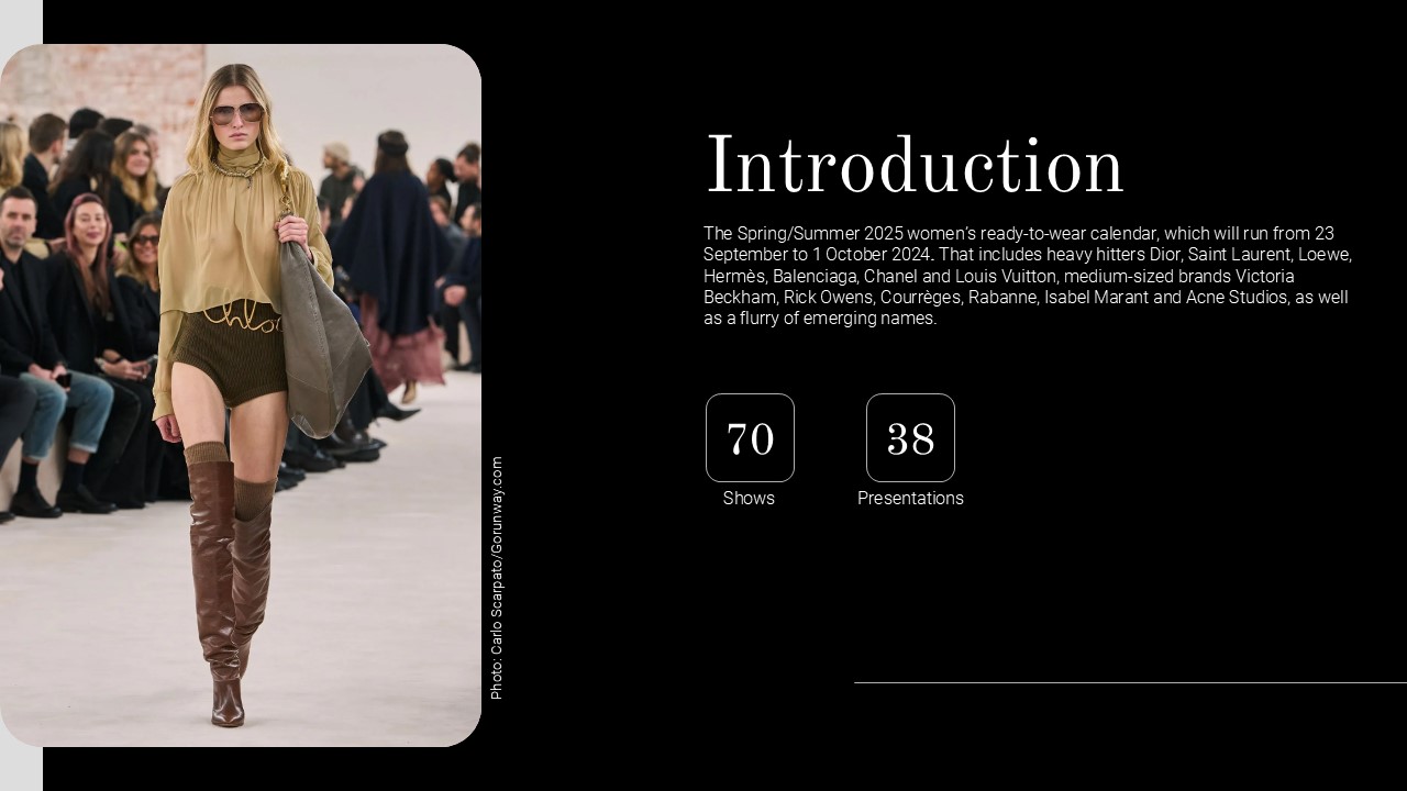 paris fashion week 2024 Introduction slide ppt and google slides SlideKit