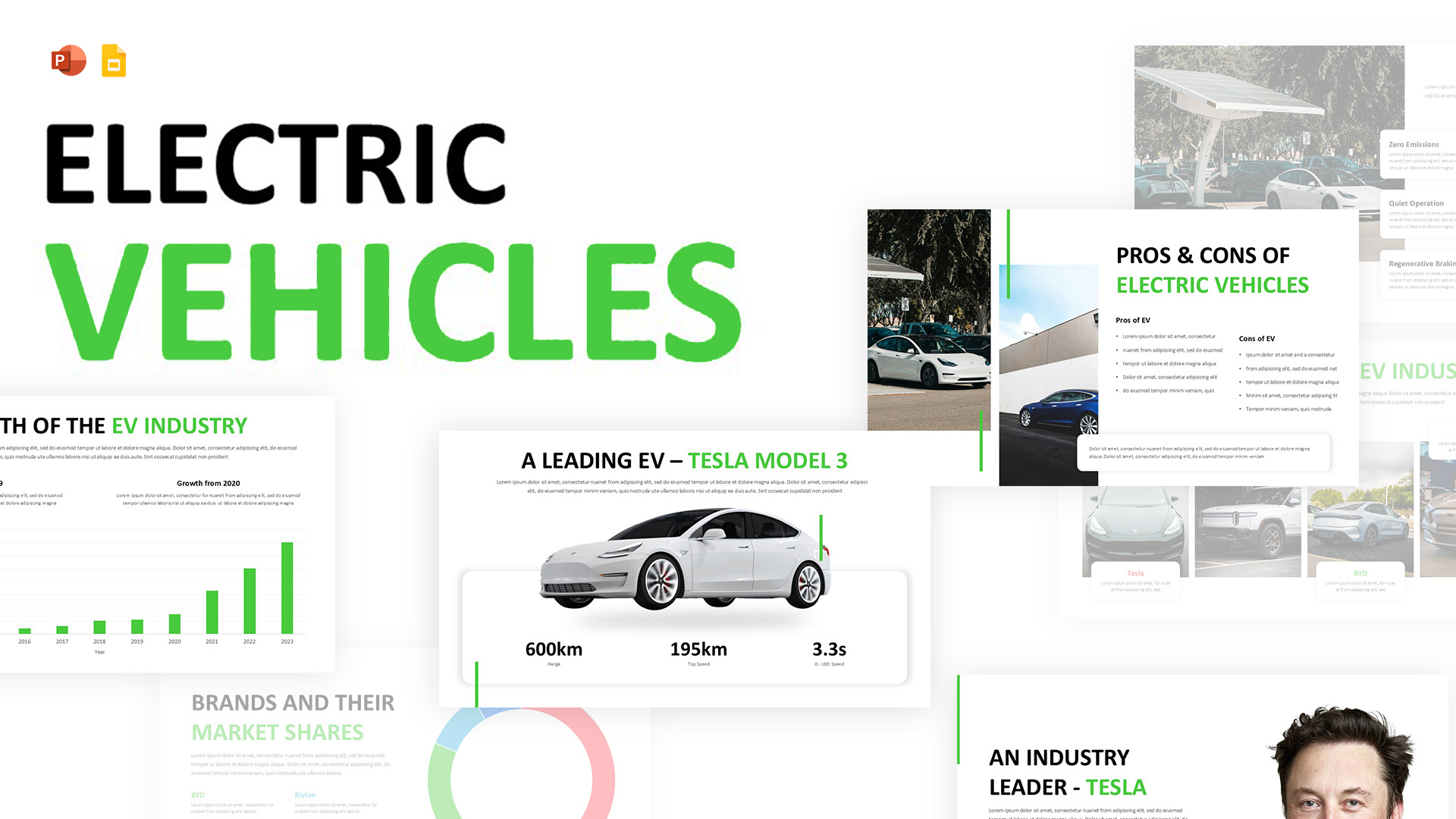 Free Electric Vehicle PowerPoint Presentation Templates Featured Image