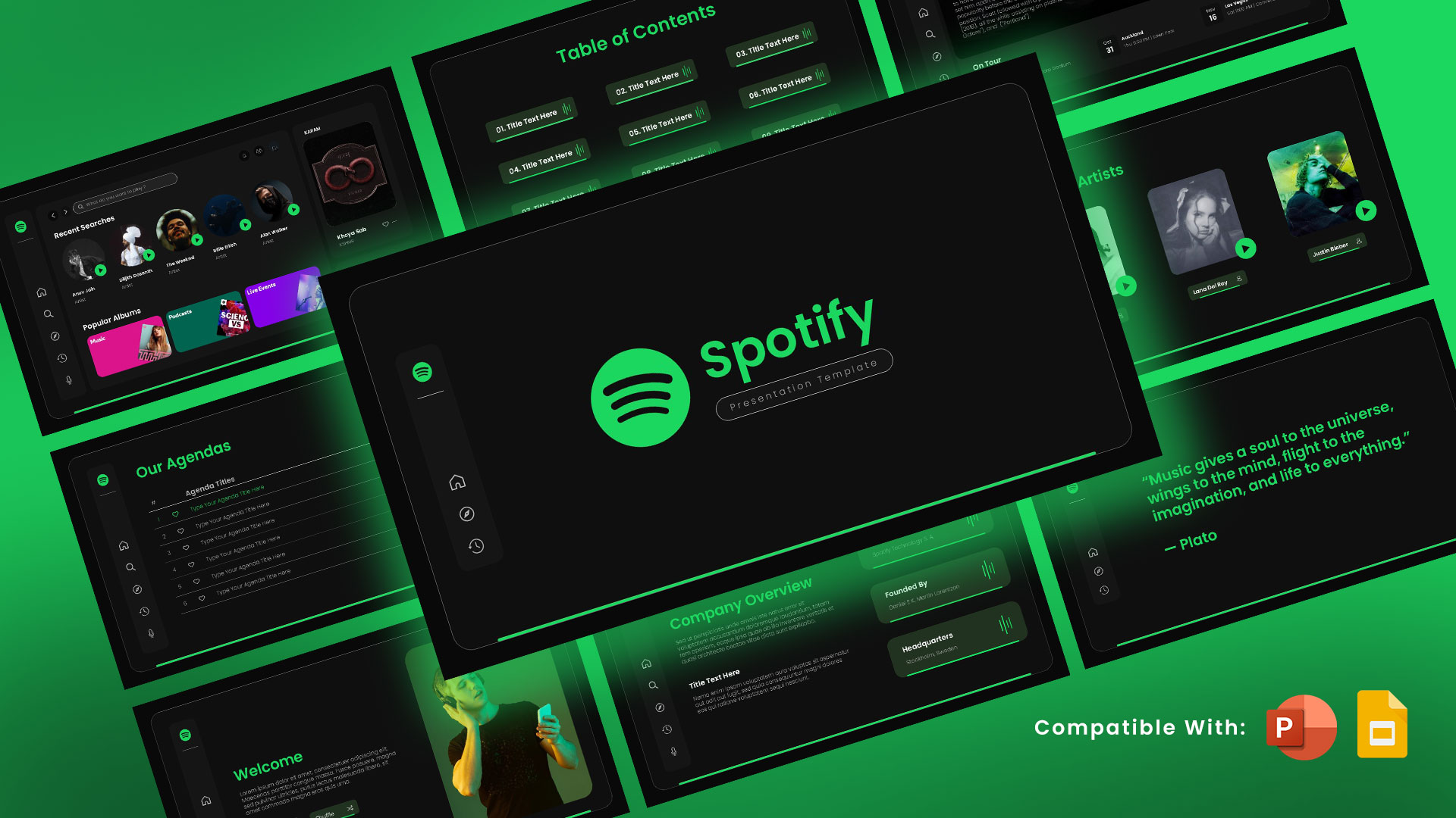 Spotify PowerPoint Template