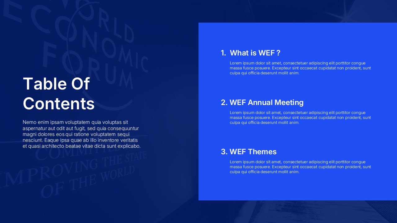 Free World Economic Forum Ppt Template Slidekit