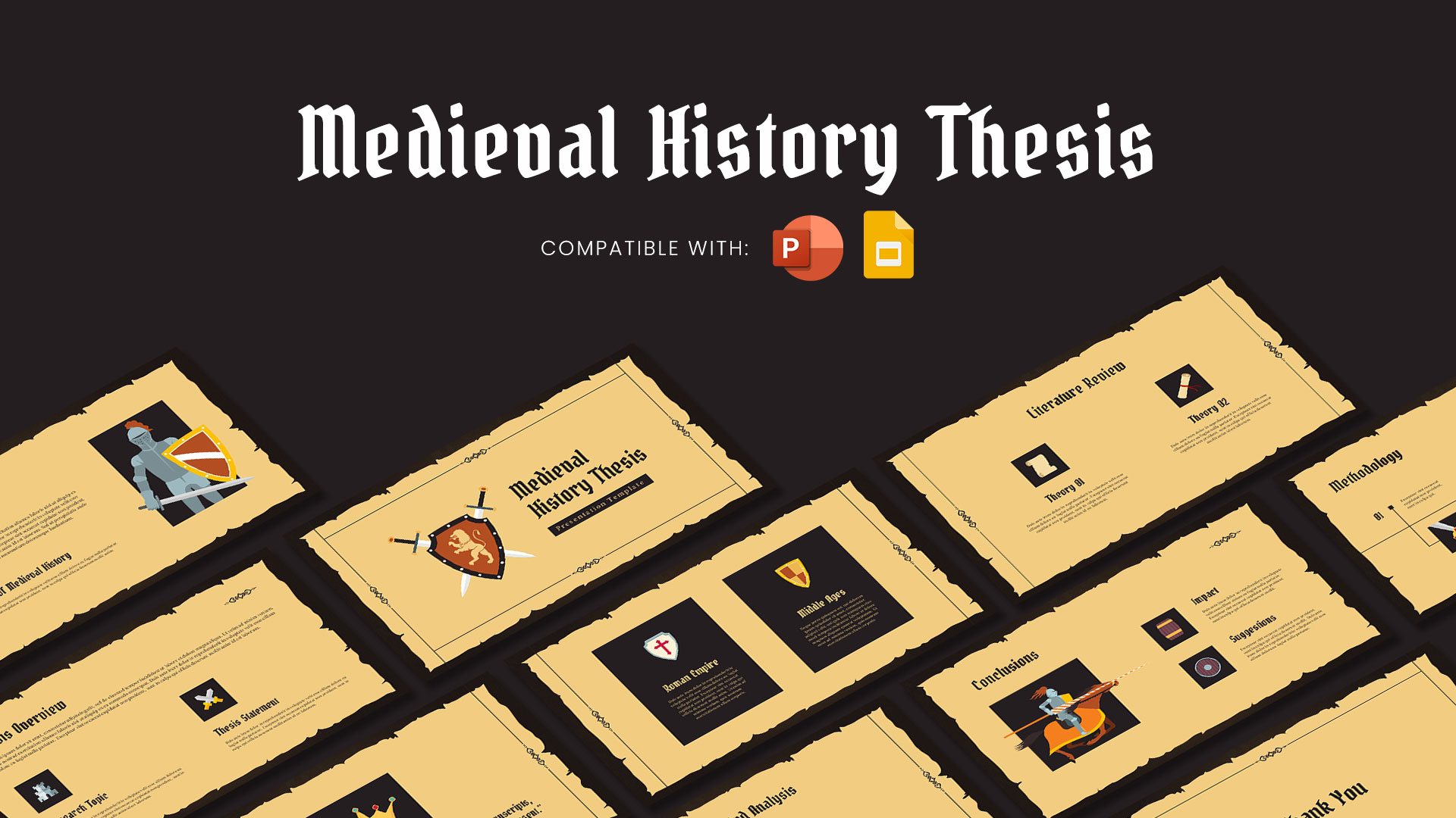 Medieval History Thesis Powerpoint And Google Slides Template - Slidekit