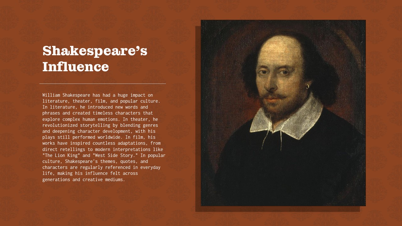 Shakespeare Influence Presentation Template - SlideKit