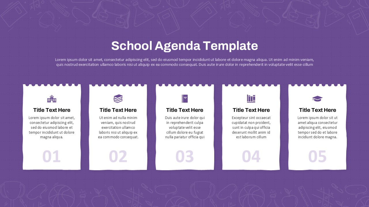 Simple School Agenda Template For PowerPoint and Google Slides