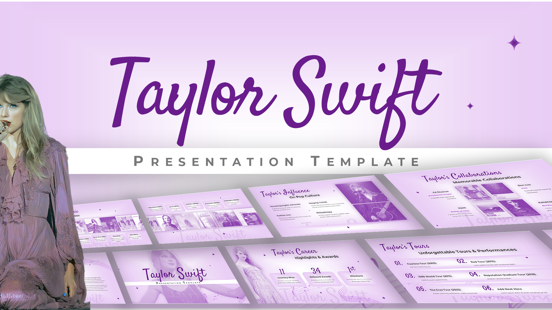 Taylor Swift Presentation Template for Free Download - SlideKit